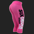 Six Deuce Pink 3/4 Summer Collection Fitness Leggings