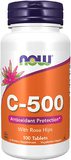 NOW Vitamin C-500 with Rose Hips 100 tabs