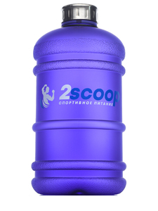 2scoop Бутыль 2.2 L прорезиненный металлическая крышка (Фиолетовый)