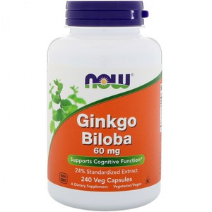 NOW Ginkgo Biloba 60mg 240 vcaps